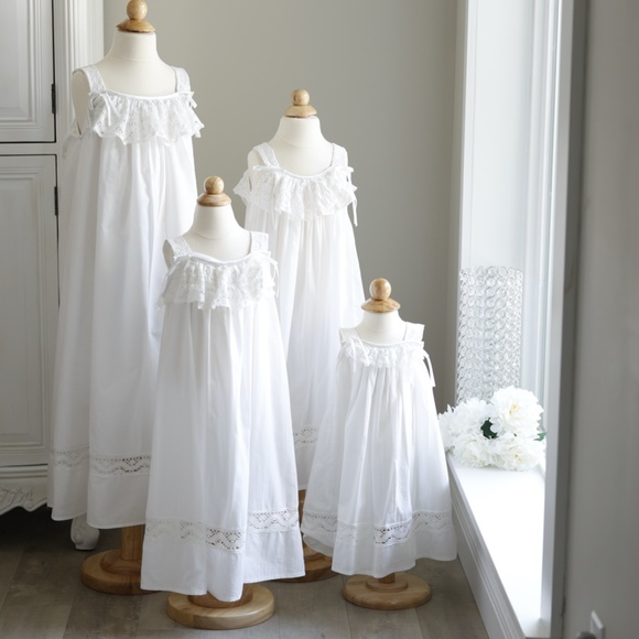 Strasburg Bella Luna White Cotton LINED Dress Crochet Lace RARE SIZES LIKE NEW - Picture 4 of 5